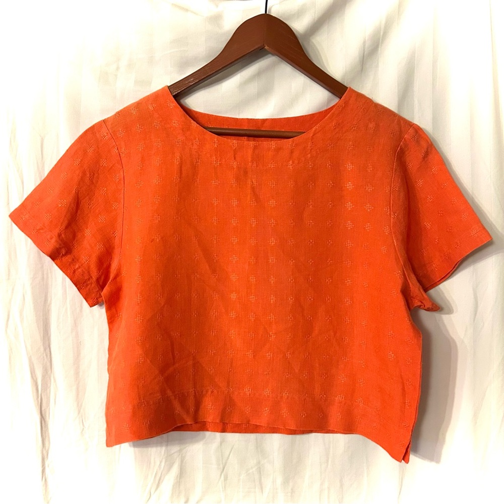Vintage Orange Crop Top Women’s